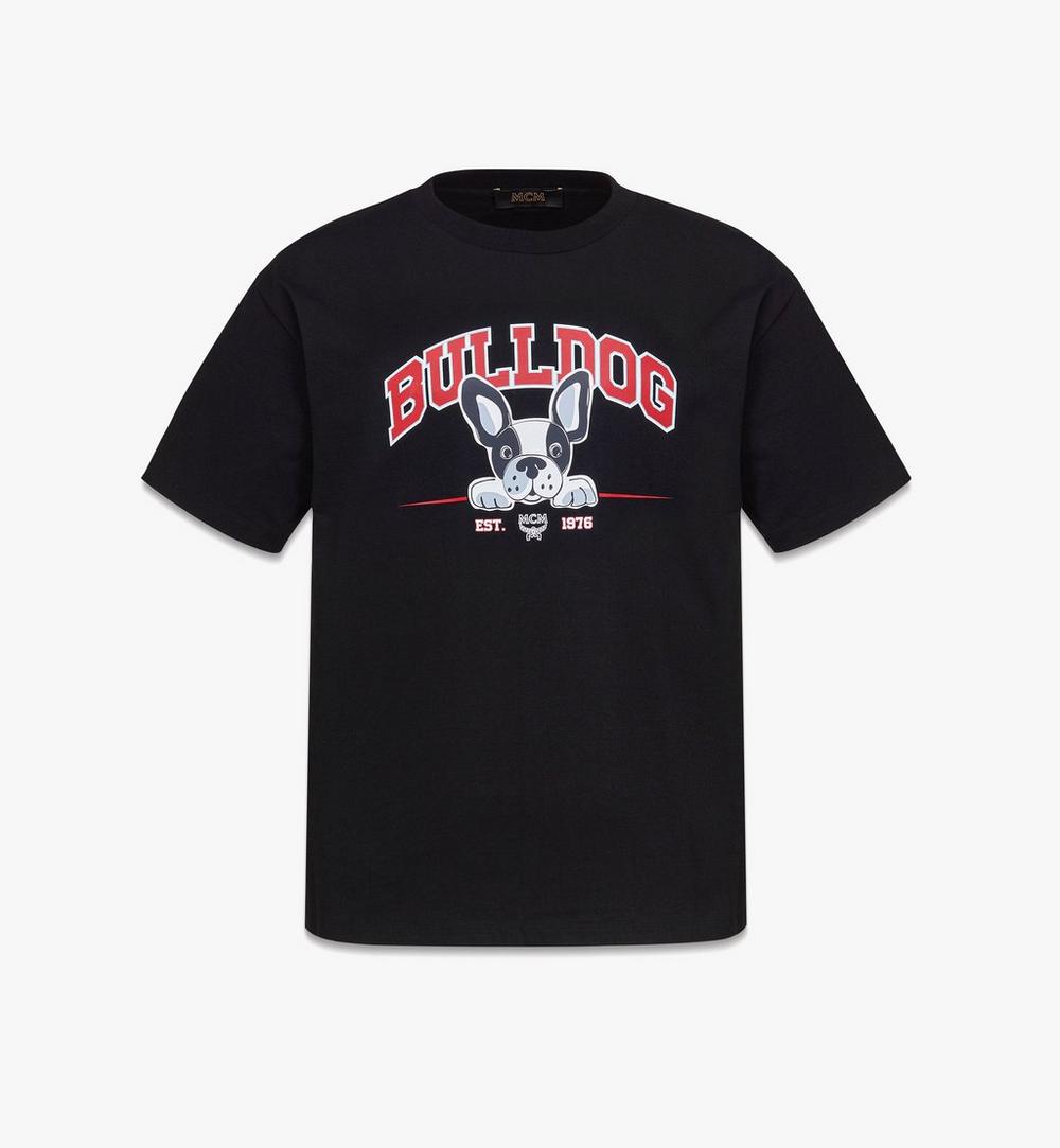 Unisex M Pup Bulldog Print T-Shirt in Organic Cotton 1